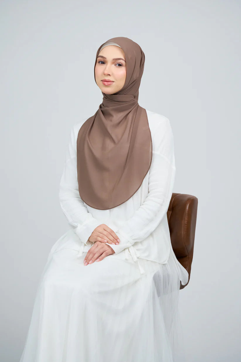 [★New] HoodX Curve [Pearl Chiffon] in Mocha