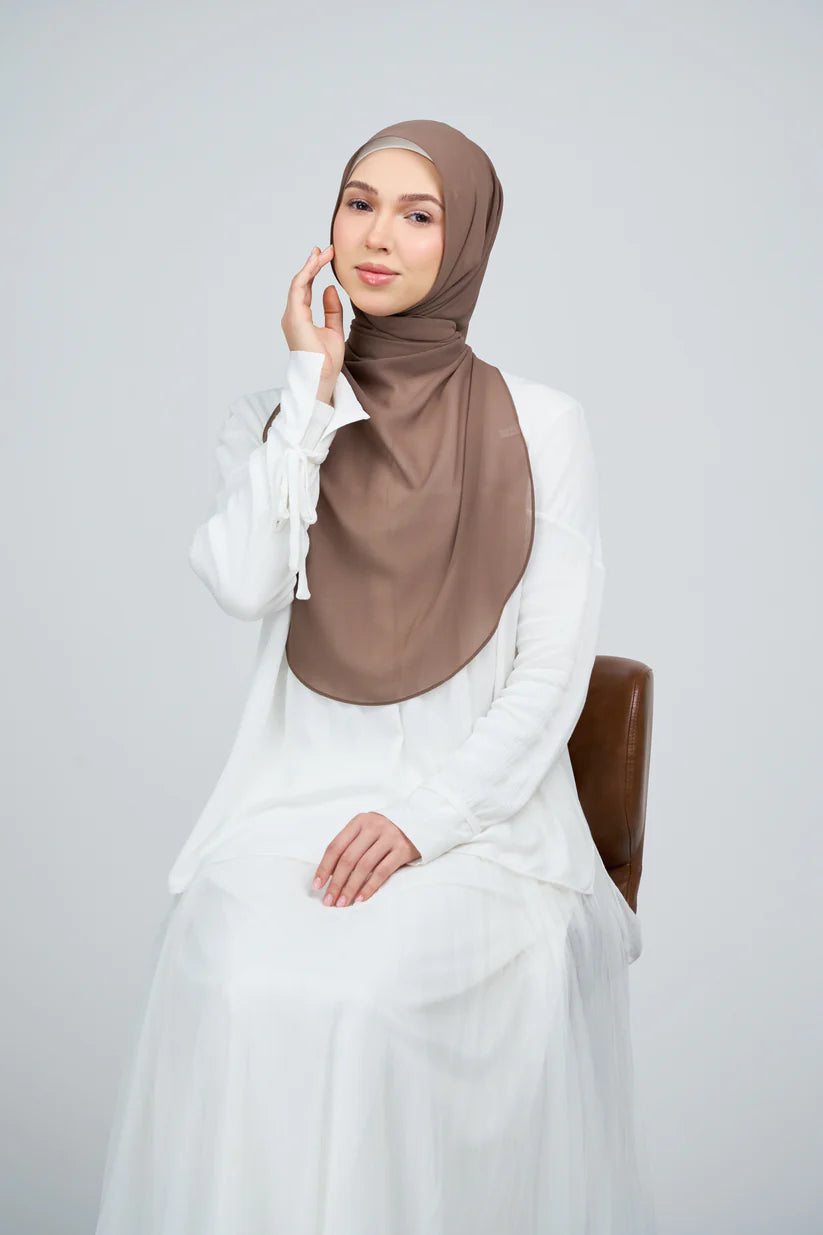 [★New] HoodX Curve [Pearl Chiffon] in Mocha