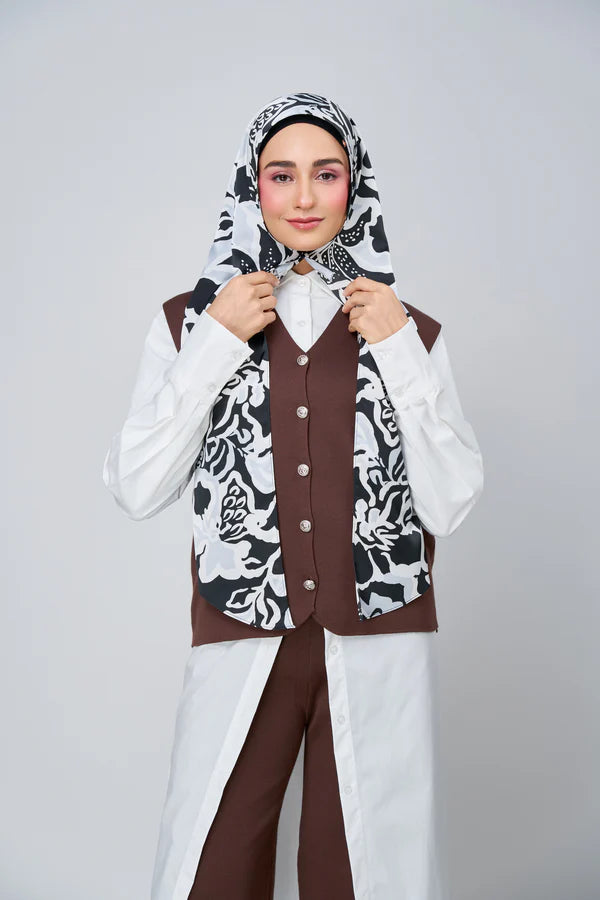 [★New] HoodX Luxe Printed Set in Noir