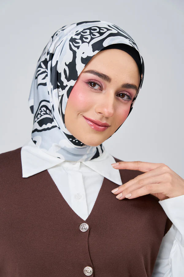 [★New] HoodX Luxe Printed Set in Noir