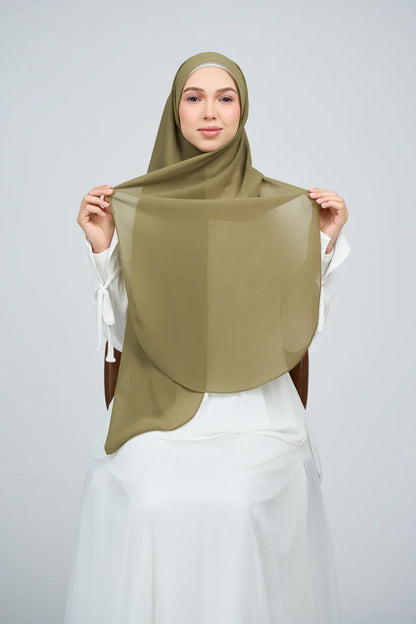 [★New] HoodX Curve [Pearl Chiffon] in Oregano