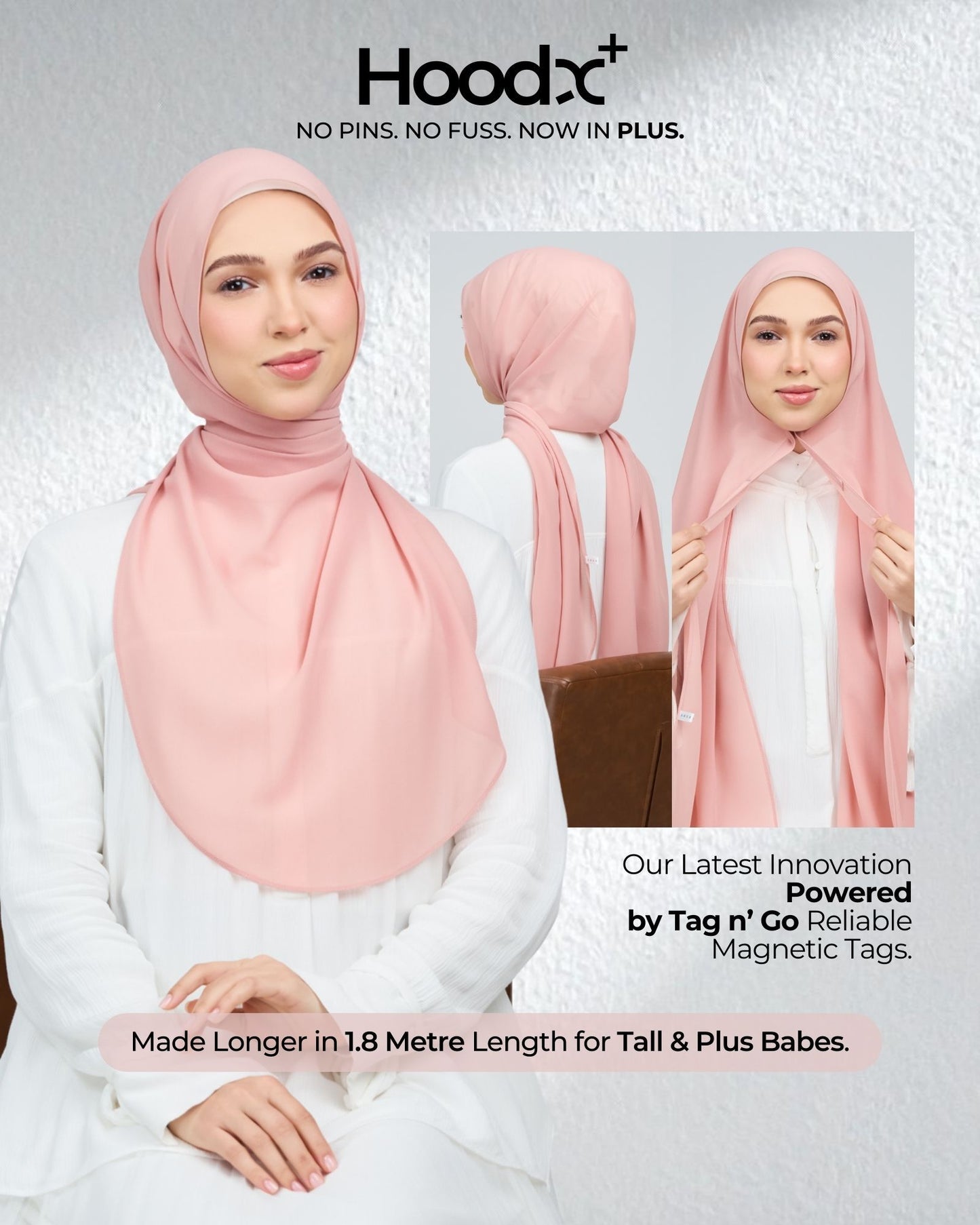 [★New] HoodX Curve [Pearl Chiffon] in Oyster Pink