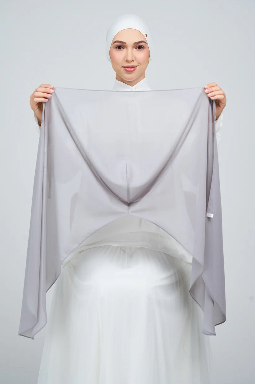 [★New] HoodX Curve [Pearl Chiffon] in Pewter