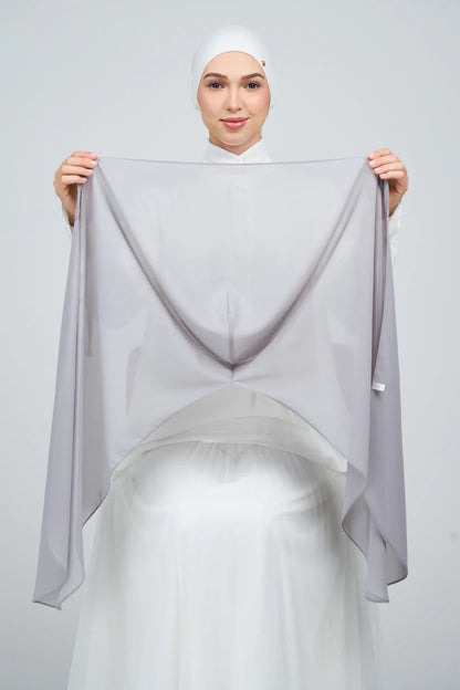 [★New] HoodX Curve [Pearl Chiffon] in Pewter