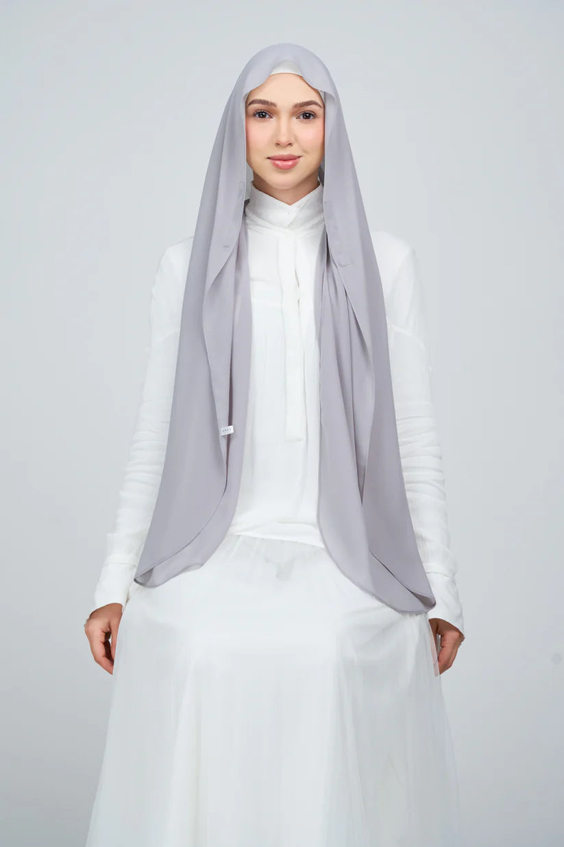 [★New] HoodX Curve [Pearl Chiffon] in Pewter