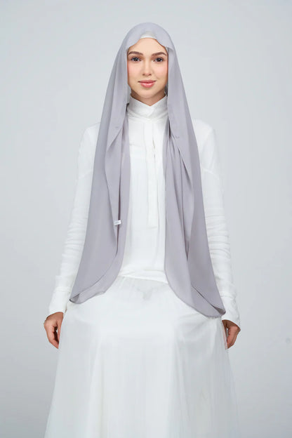 [★New] HoodX Curve [Pearl Chiffon] in Pewter