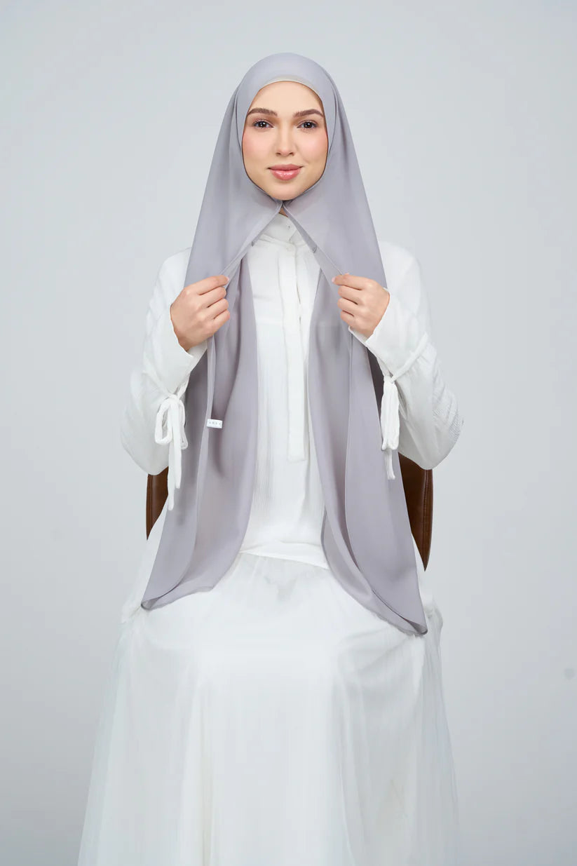 [★New] HoodX Curve [Pearl Chiffon] in Pewter