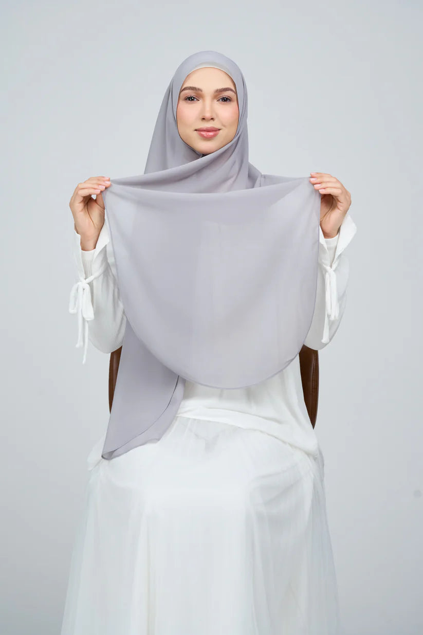 [★New] HoodX Curve [Pearl Chiffon] in Pewter