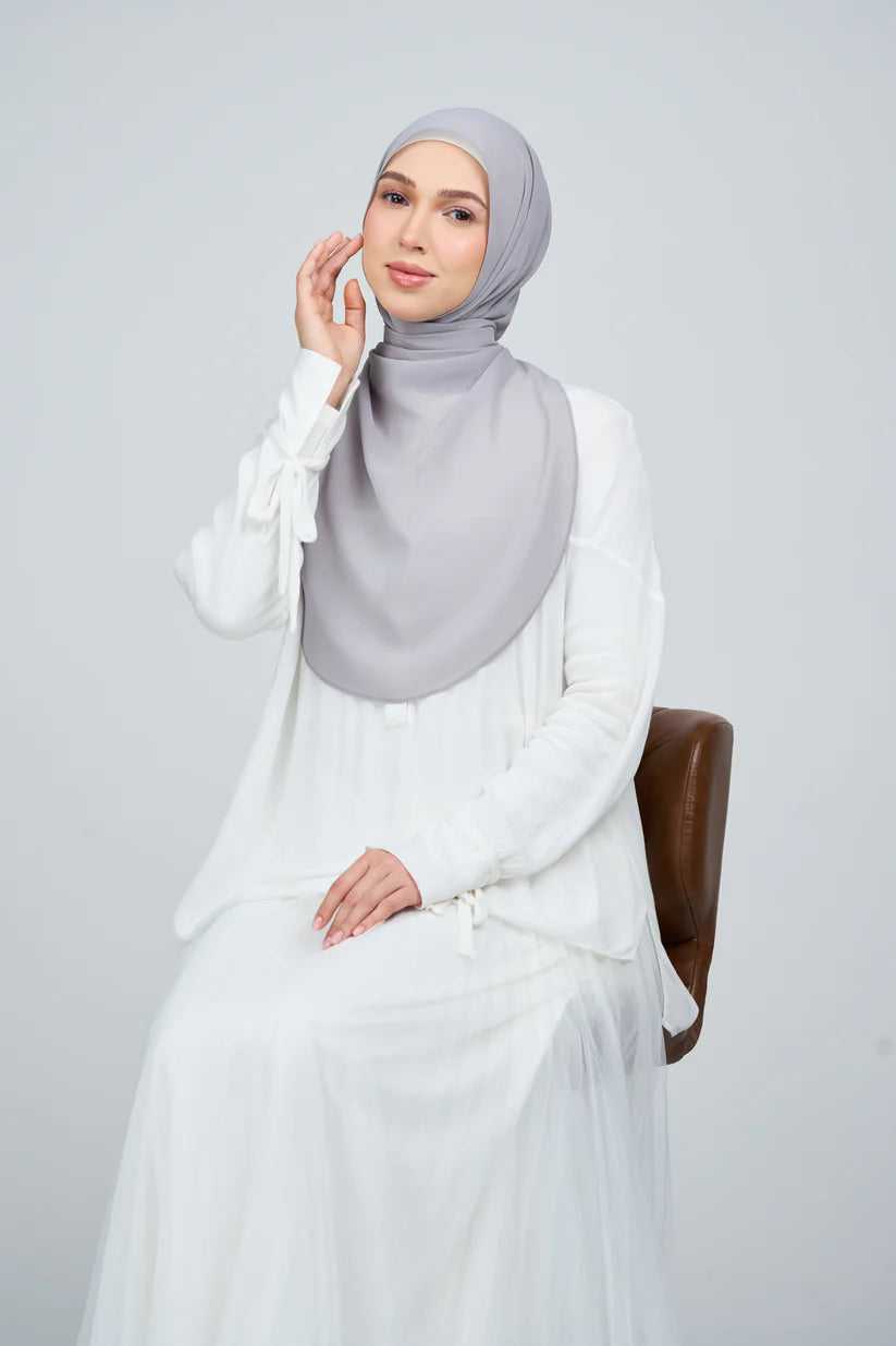 [★New] HoodX Curve [Pearl Chiffon] in Pewter