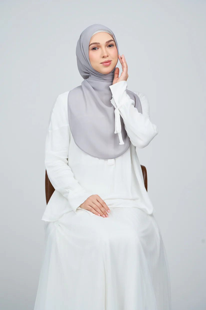 [★New] HoodX Curve [Pearl Chiffon] in Pewter