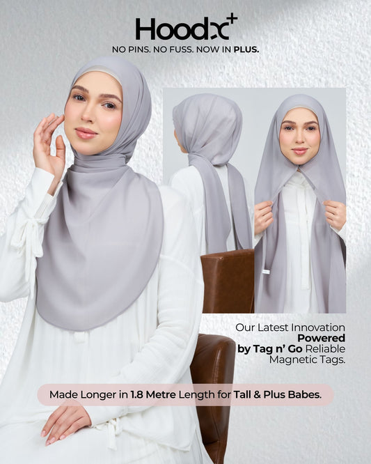 [★New] HoodX Curve [Pearl Chiffon] in Pewter