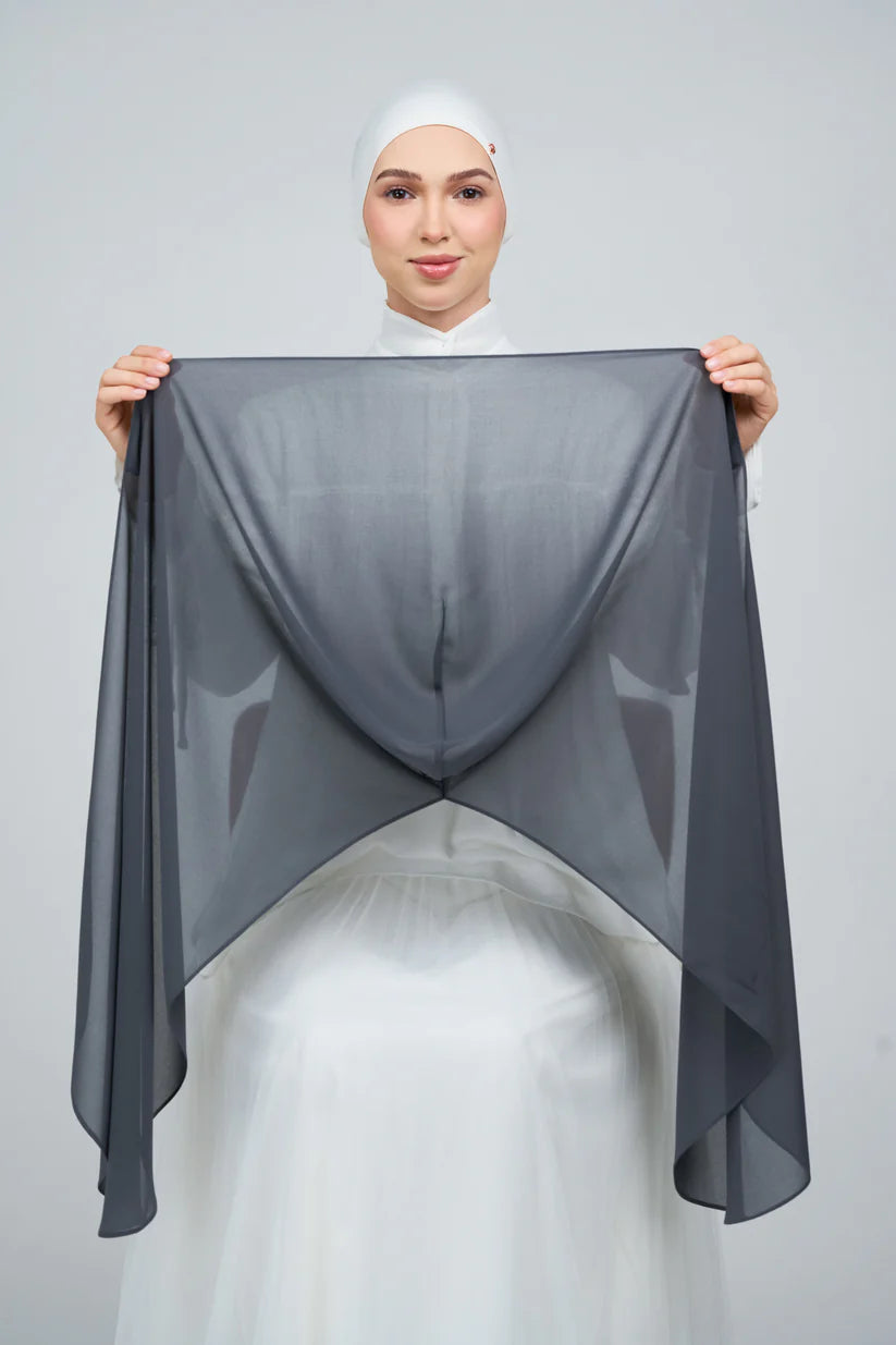 [★New] HoodX Curve [Pearl Chiffon] in Raven Grey