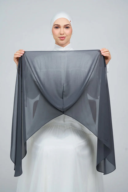 [★New] HoodX Curve [Pearl Chiffon] in Raven Grey