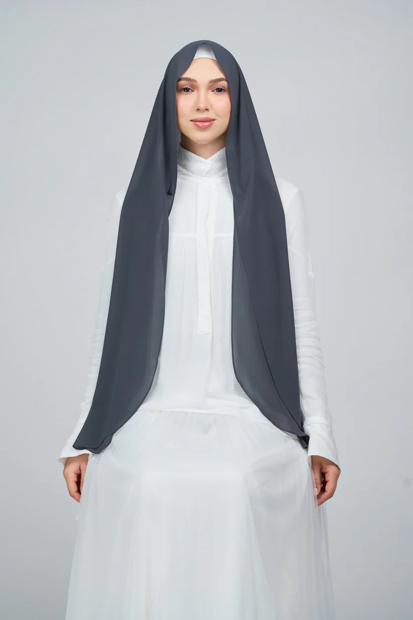 [★New] HoodX Curve [Pearl Chiffon] in Raven Grey