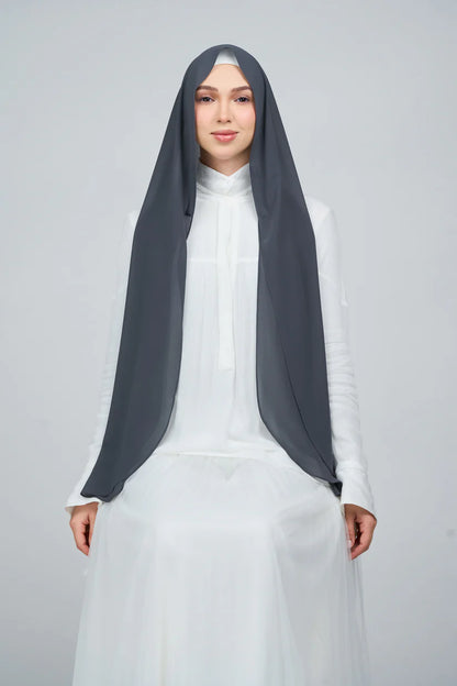 [★New] HoodX Curve [Pearl Chiffon] in Raven Grey