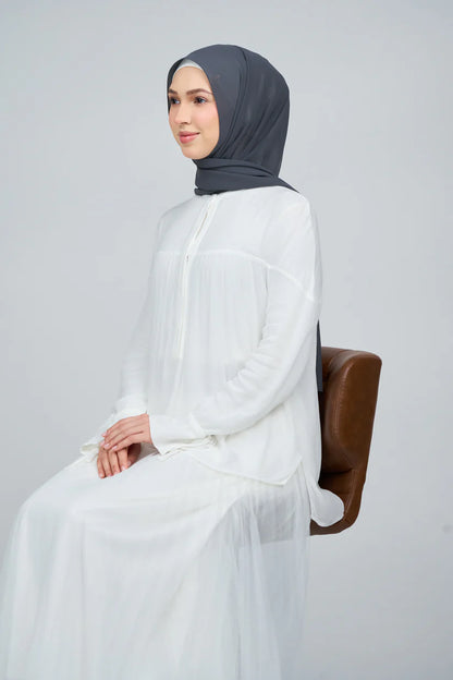 [★New] HoodX Curve [Pearl Chiffon] in Raven Grey