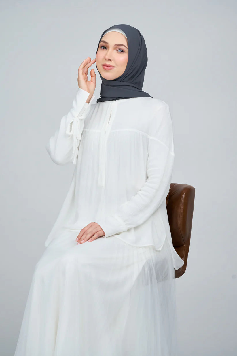 [★New] HoodX Curve [Pearl Chiffon] in Raven Grey