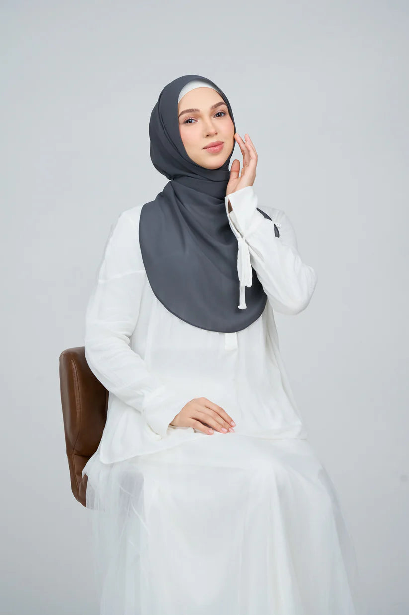 [★New] HoodX Curve [Pearl Chiffon] in Raven Grey