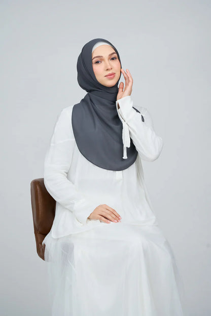 [★New] HoodX Curve [Pearl Chiffon] in Raven Grey