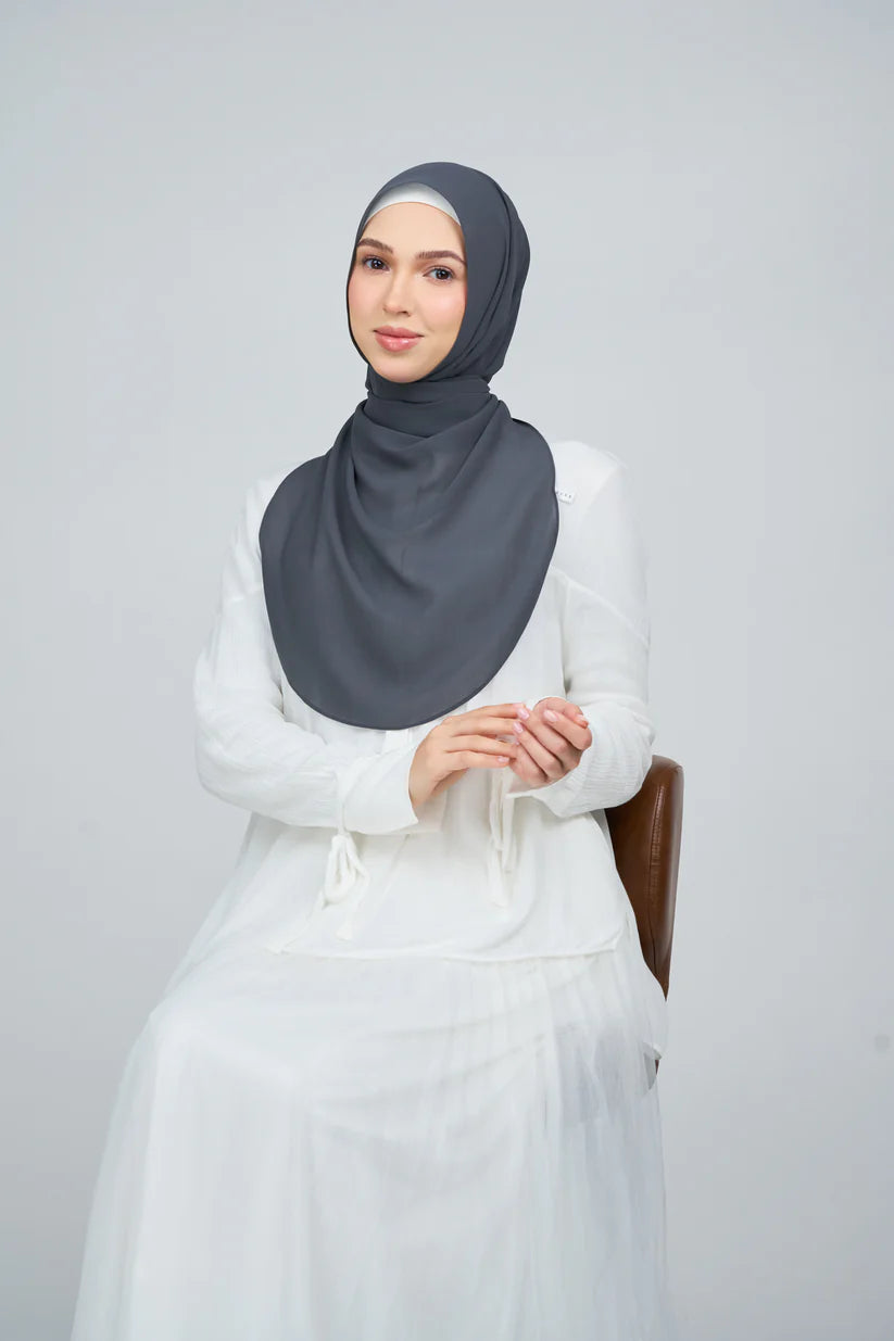 [★New] HoodX Curve [Pearl Chiffon] in Raven Grey