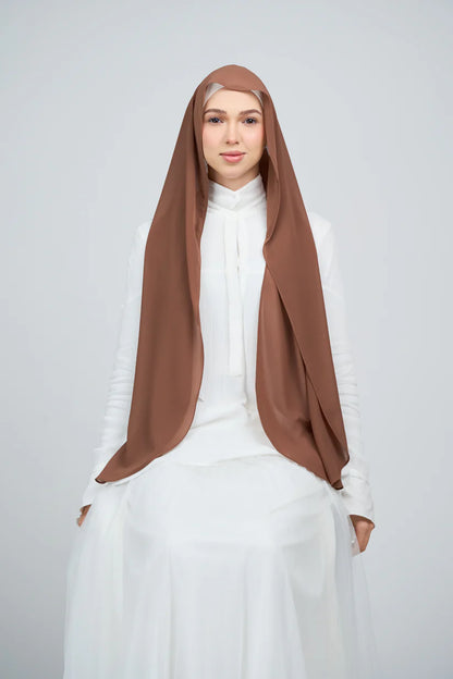 [★New] HoodX Curve [Pearl Chiffon] in Rich Brown
