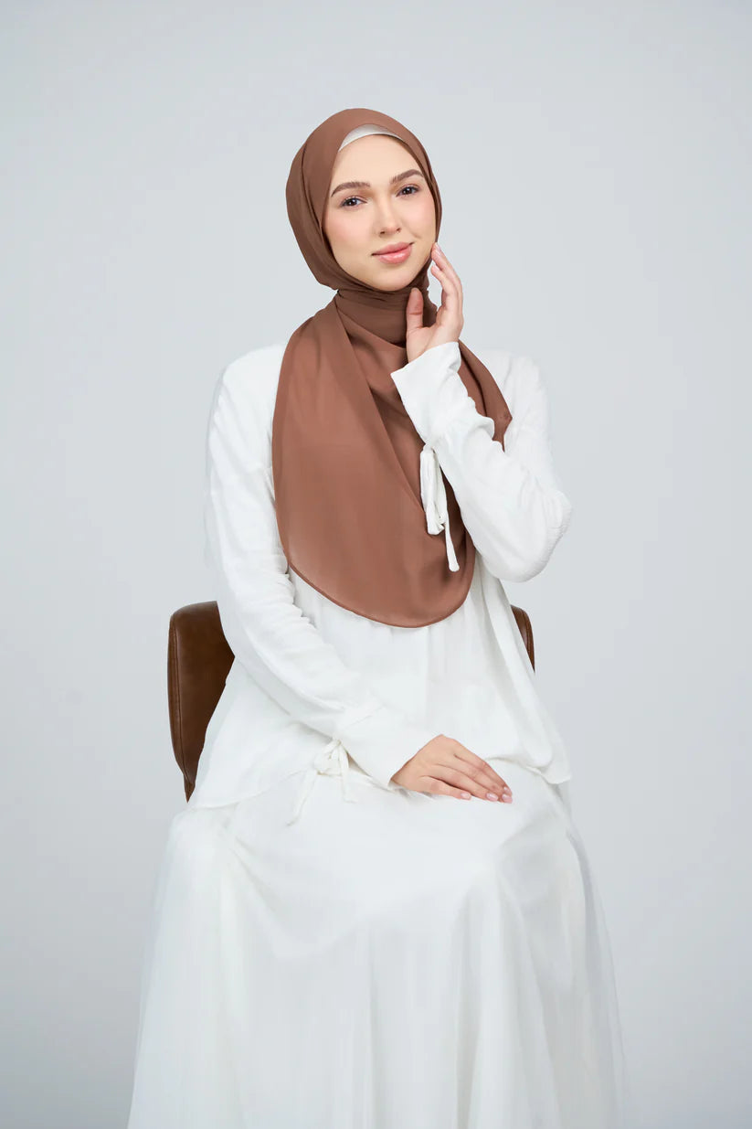 [★New] HoodX Curve [Pearl Chiffon] in Rich Brown
