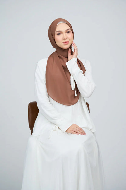 [★New] HoodX Curve [Pearl Chiffon] in Rich Brown