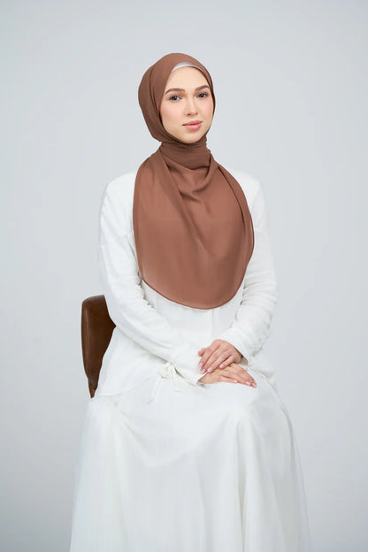 [★New] HoodX Curve [Pearl Chiffon] in Rich Brown