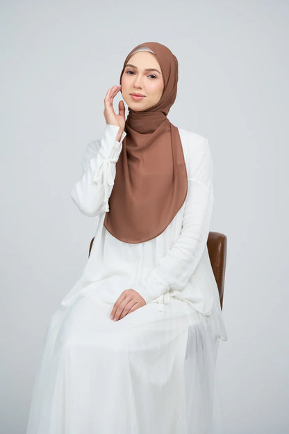 [★New] HoodX Curve [Pearl Chiffon] in Rich Brown