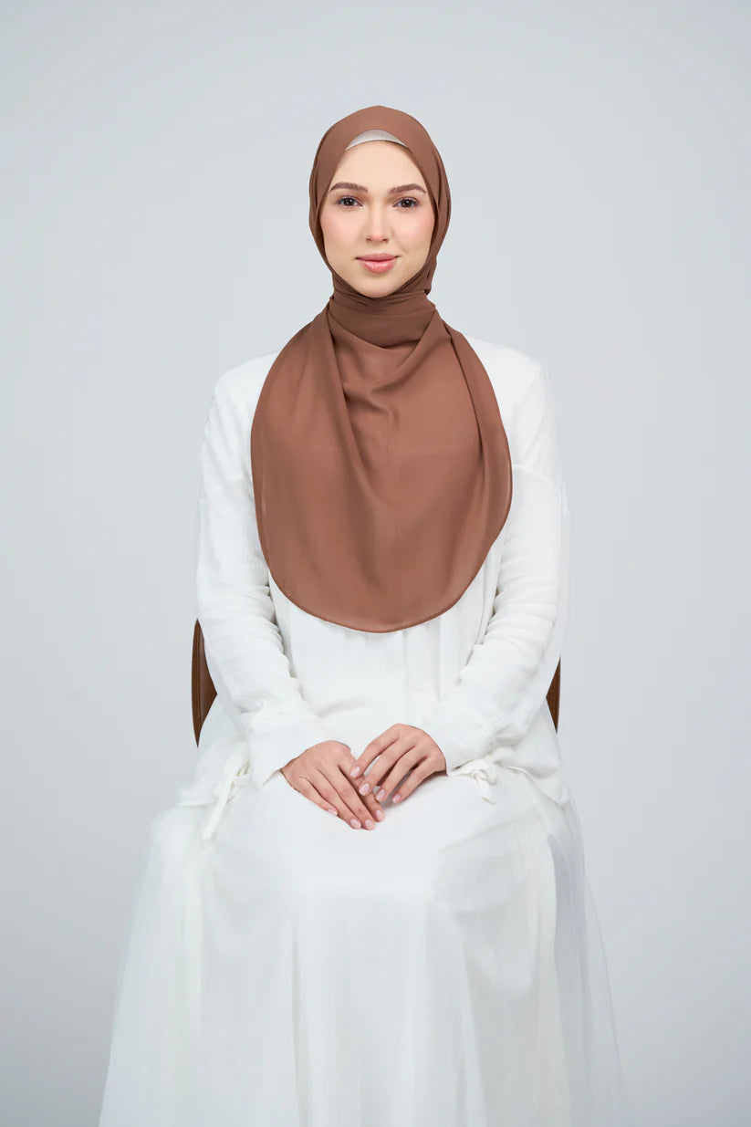 [★New] HoodX Curve [Pearl Chiffon] in Rich Brown