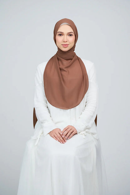 [★New] HoodX Curve [Pearl Chiffon] in Rich Brown