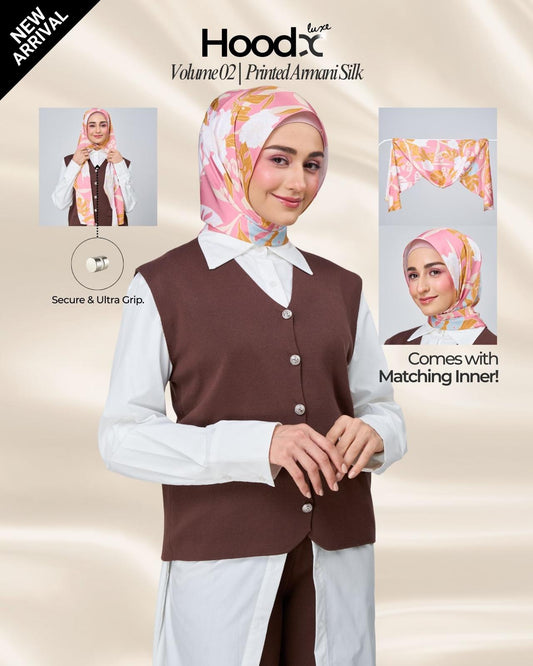 [★New] HoodX Luxe Printed Set in Rosaline
