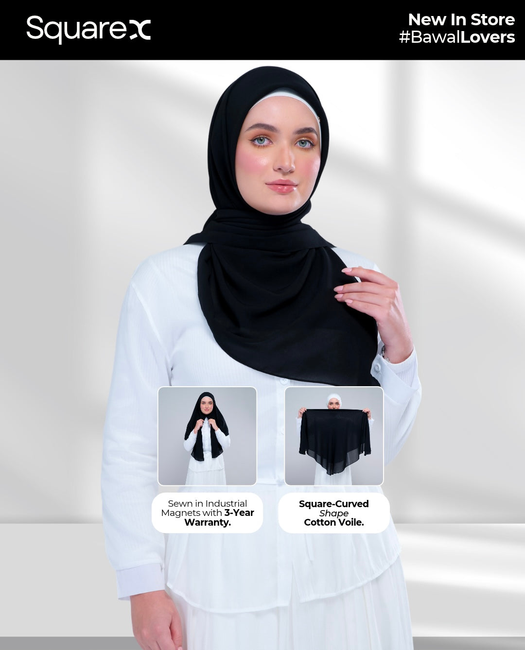 [★ New] SquareX in Black