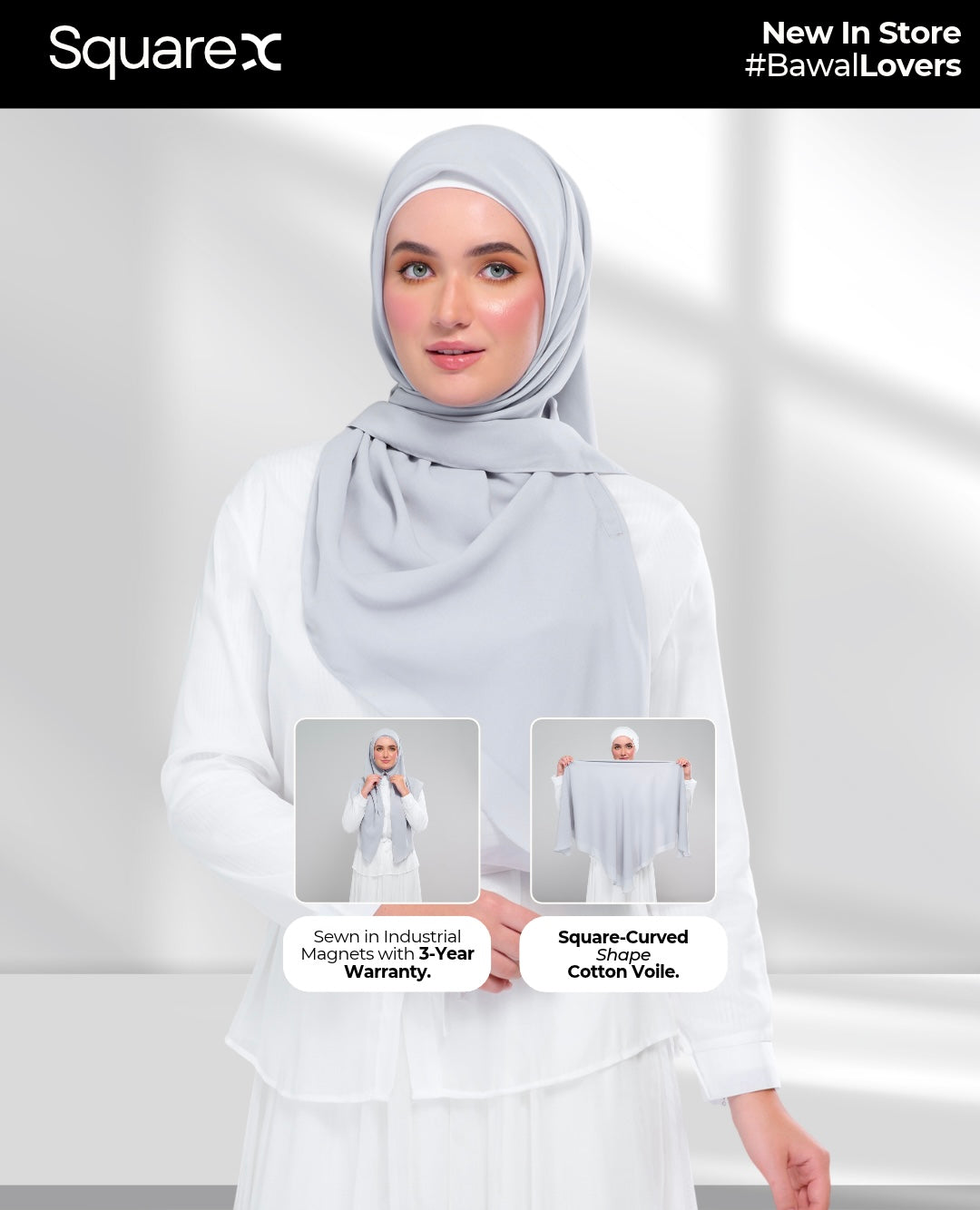 [★ New] SquareX in Light Grey