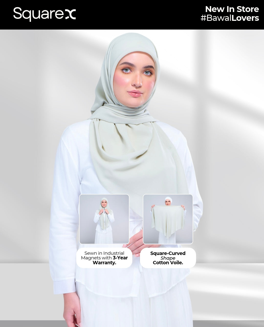 [★ New] SquareX in Pastel Green
