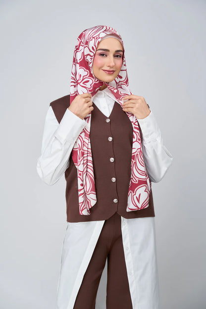 [★New] HoodX Luxe Printed Set in Scarlet