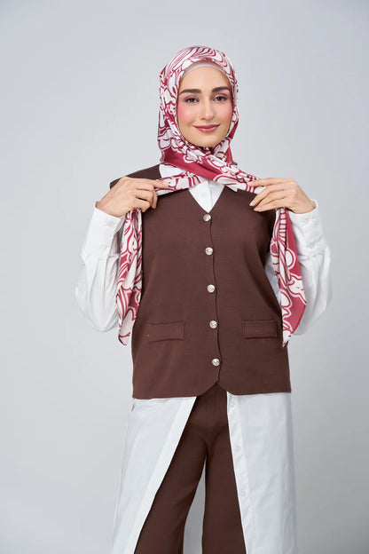[★New] HoodX Luxe Printed Set in Scarlet
