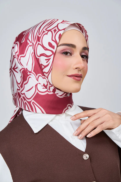 [★New] HoodX Luxe Printed Set in Scarlet
