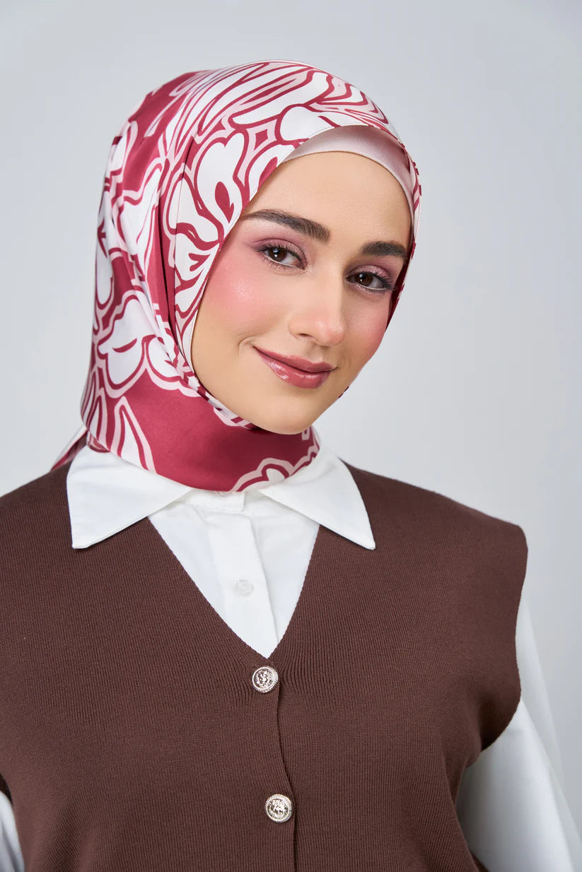[★New] HoodX Luxe Printed Set in Scarlet