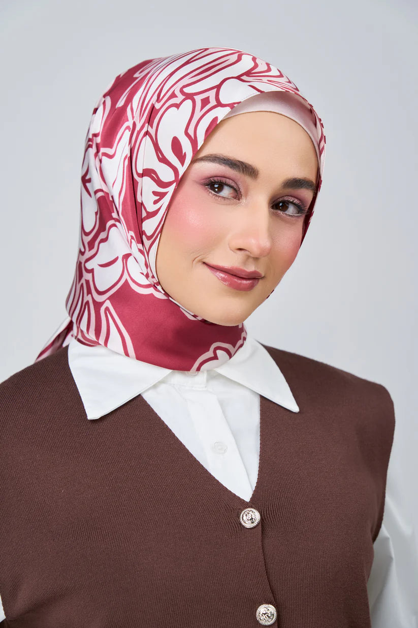 [★New] HoodX Luxe Printed Set in Scarlet