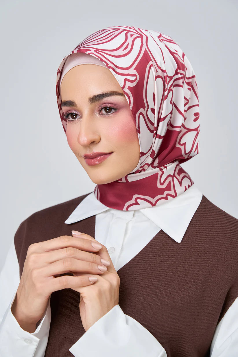 [★New] HoodX Luxe Printed Set in Scarlet