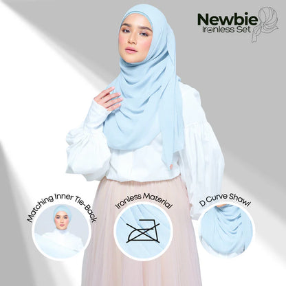 Newbie Ironless Set in Sky Blue