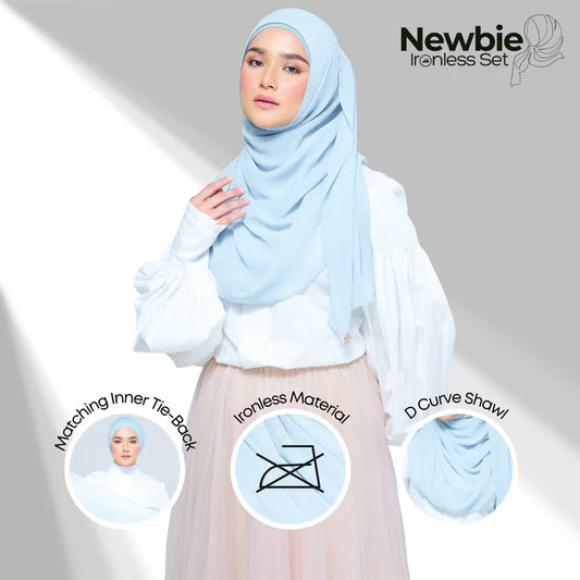 Newbie Ironless Set in Sky Blue