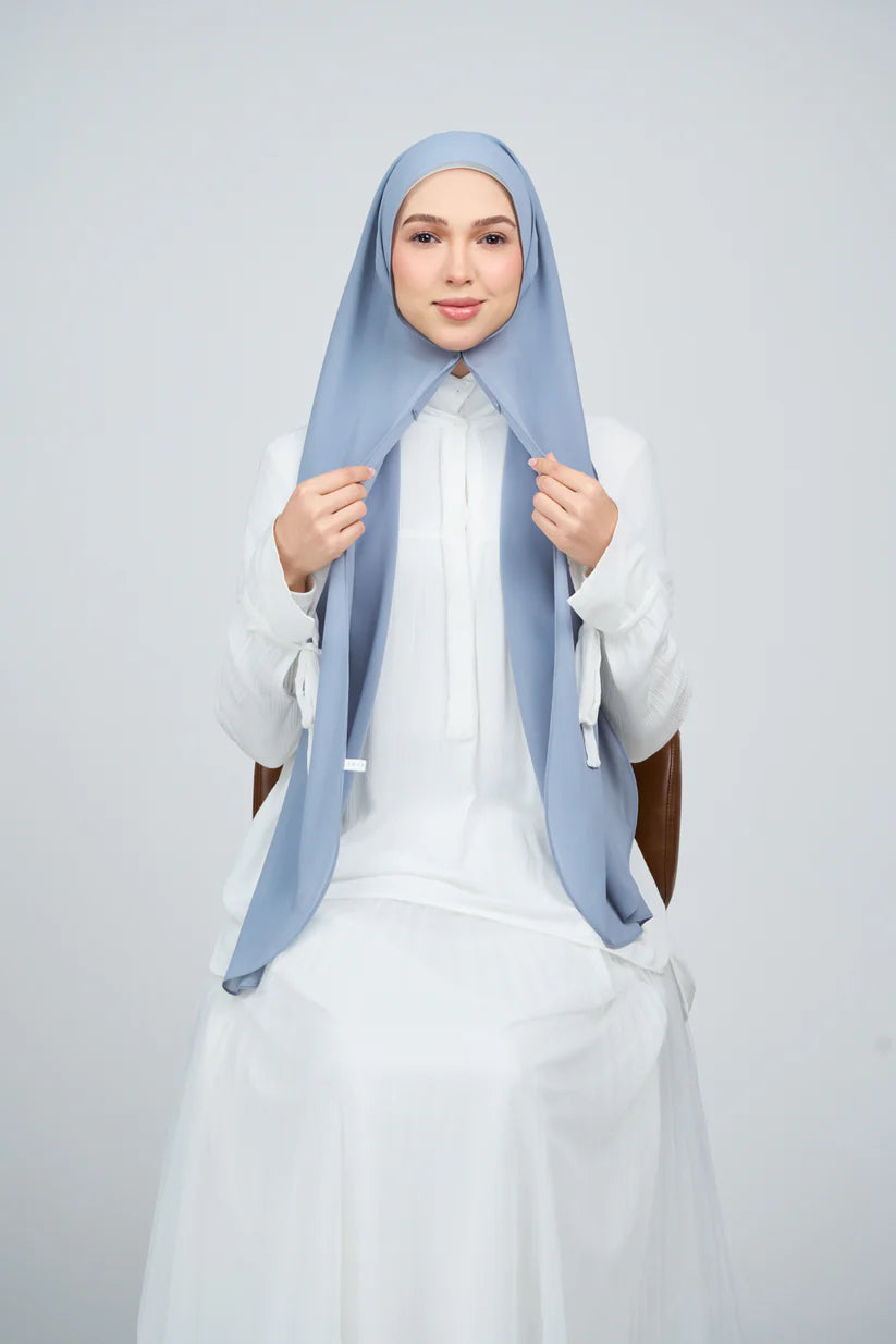 [★New] HoodX Curve [Pearl Chiffon] in Slate Blue