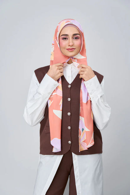 [★New] HoodX Luxe Printed Set in Sunset Blush