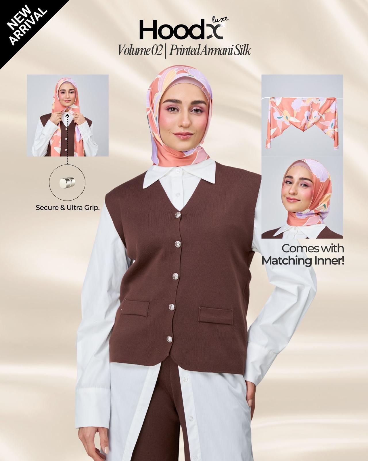 [★New] HoodX Luxe Printed Set in Sunset Blush