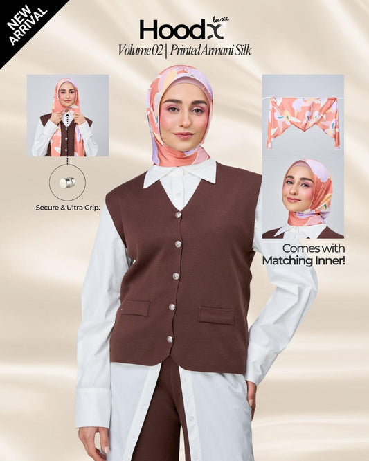 [★New] HoodX Luxe Printed Set in Sunset Blush