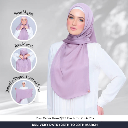 Instant Tag n' Go Butterfly | Textured Satin in Dusty Orchid