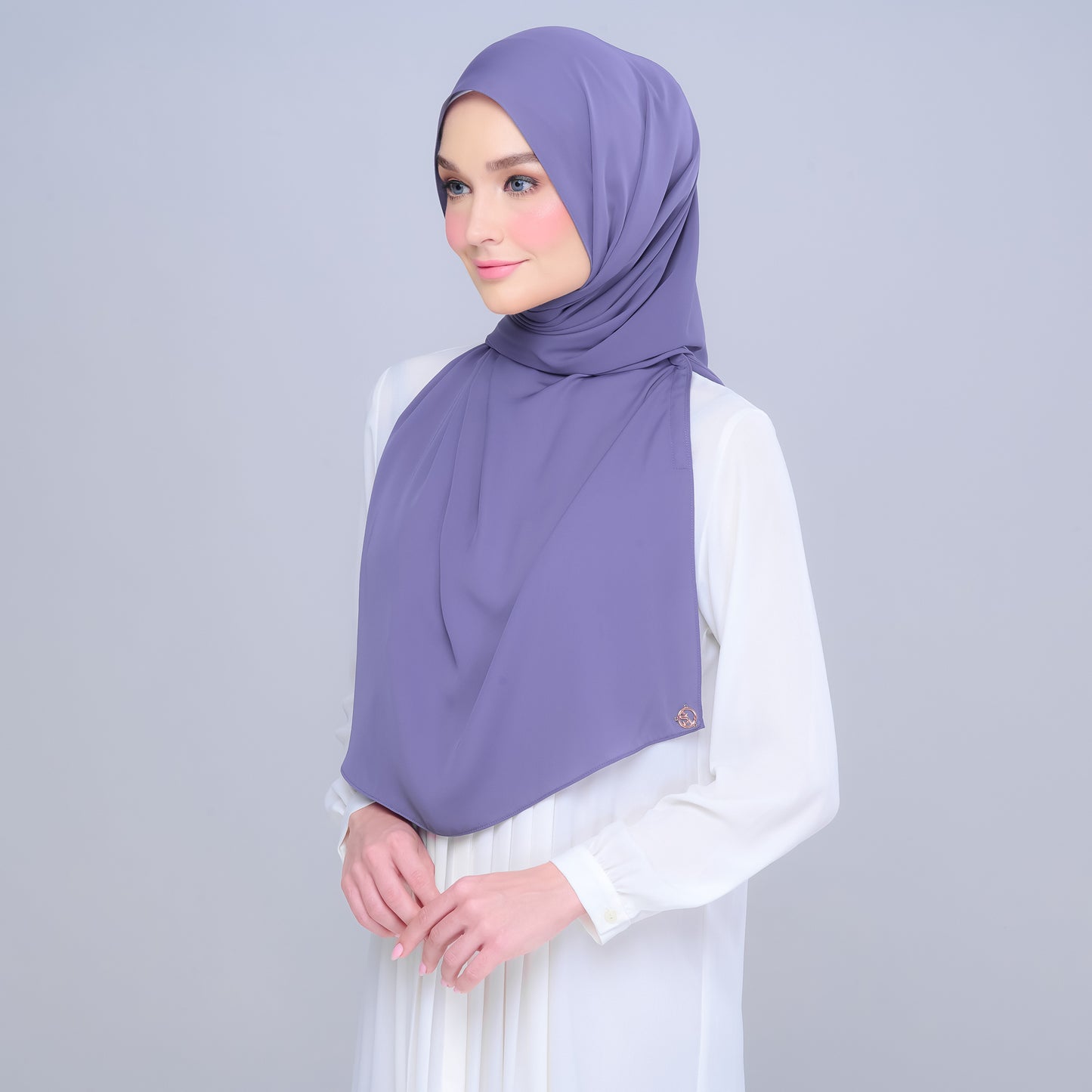 Instant Tag n' Go Shawl | Chiffon Silk in Indigo