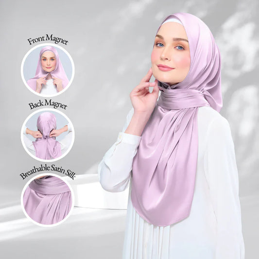 Instant Tag n' Go Shawl | Satin Silk in Light Orchid
